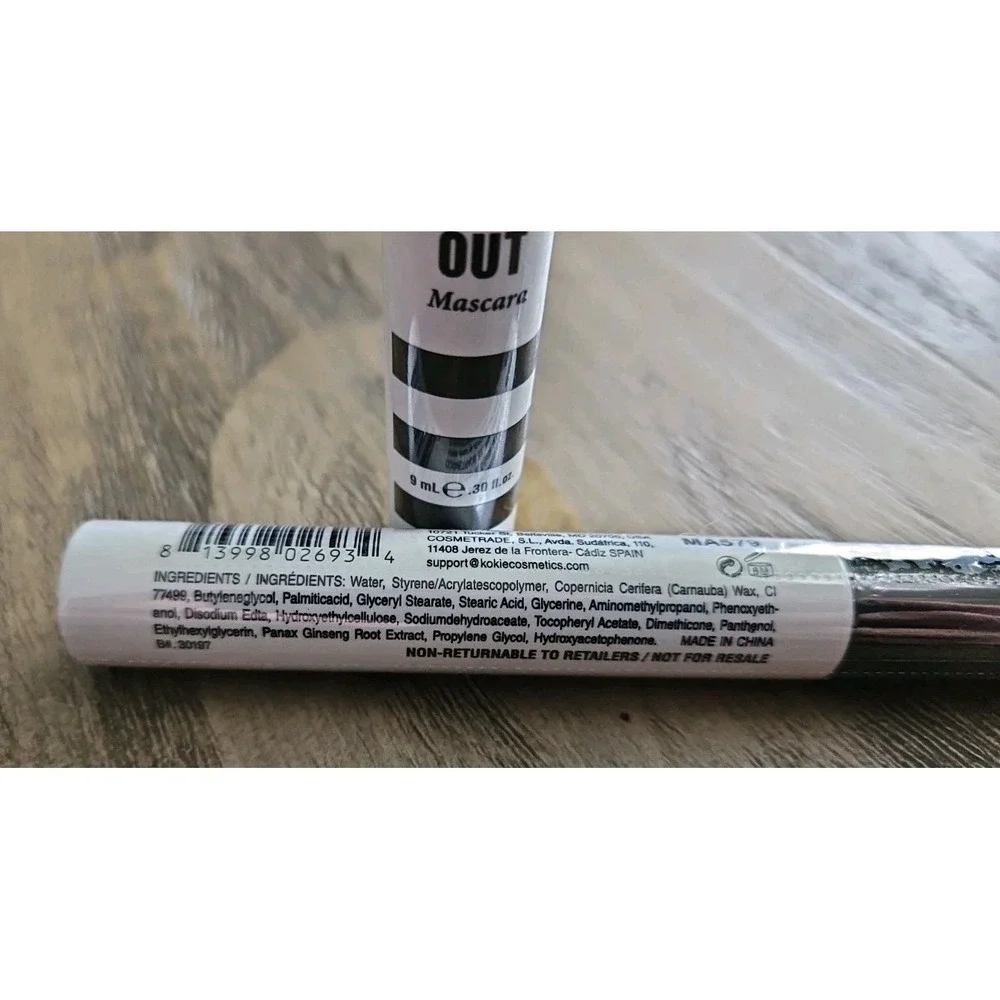2X Kokie Cosmetics Maxed Out Lash Mascara, MA579 Jet Black